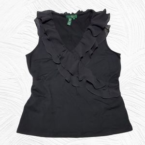 🌻HOST PICK🌻 Ralph Lauren sleeveless ruffle top
